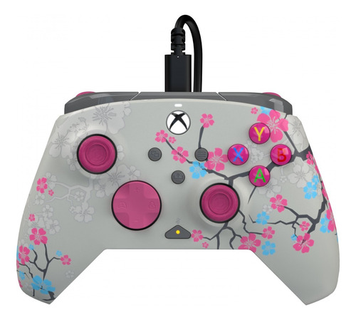 Control Alambrico Pdp Rematch Glow Cherry Blossom Para Xbox