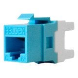 Conector Jack Rj45 Cat6 Belden Ax101326 100 Pza Azul