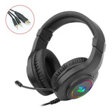 Headset Gamer Rgb P2 Redragon Hylas H260rgb Computador Ps4