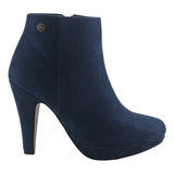 Botin Chalada Mujer Plataform-2 Azul Marino Casual