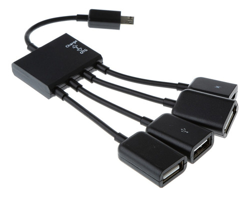 Cable Otg Usb 4 En 1, Adaptador Micro Usb Hub, Macho A