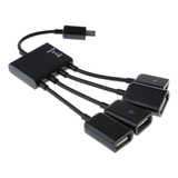 Cable Otg Usb 4 En 1, Adaptador Micro Usb Hub, Macho A