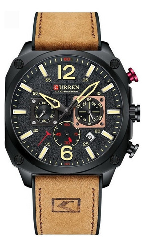 Nihay Reloj Curren 8398 Para Hombre Con Correa De Piel