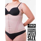 Kit Cinta Modeladora Plus Size + Legging De Alta Compressão 