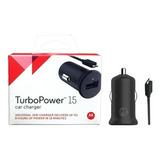 Cargador Motorola Turbo Power 15 De Auto Carga Turbo Negro