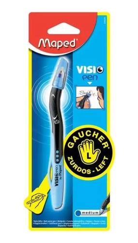 Boligrafo Maped Visio Zurdo 1mm Lapicera Ergonomica Grip