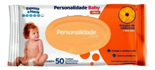 Toalhas Umedecidas Personalidade Baby Ultra 50 Unidades