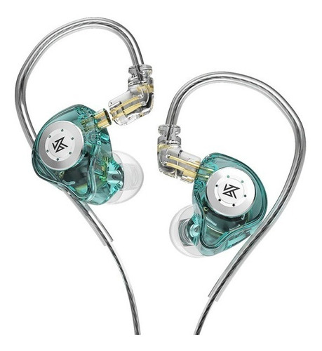 Audífonos In-ear Gamer  Kz Edx Pro With Mic Kz Edx Pro Verde Con Luz  Cristal