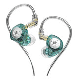 Audífonos In-ear Gamer  Kz Edx Pro With Mic Kz Edx Pro Verde Con Luz  Cristal