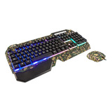 Combo Teclado + Mouse  Gamer Nkb-233 Retroiluminado