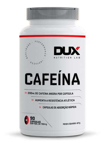 Cafeína - Pote 90 Cápsulas Dux Nutrition