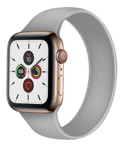 Malla Silicona Deportiva P Apple Watch 6 Se 38 40mm Elastica Color Gris
