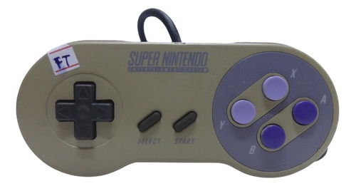 Controle Super Nintendo Snes Amarelado Joystick Orig Cod Ft