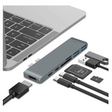 Hub Adaptador Usb-c Compatível Macbook Air Hdmi 4k Cartão Sd