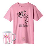 Polera Pantera Rosa + Tazon - The Pink Panther - Estampaking