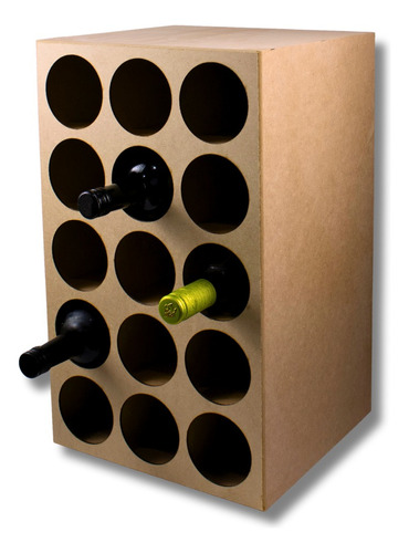 Adega Bar Suporte Para Vinho Colmeia P/15 Garrafas Mdf Promo