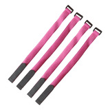 4 Pzs Correas Con Velcro Para Accesorios De Bicicleta, Rosa