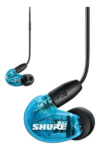Shure Se-215 Audifono Profesional In-ear Azul Transparente 