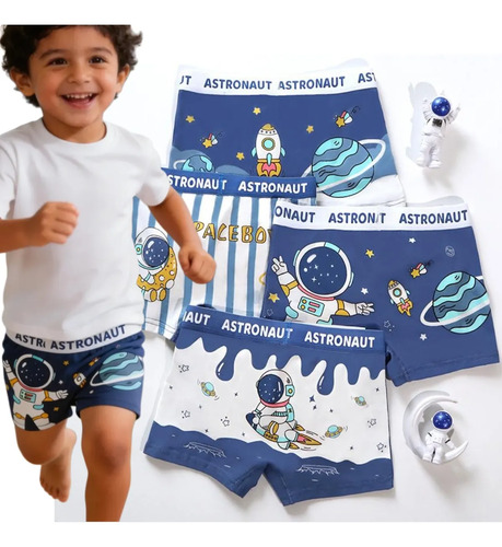 Set De Bóxer Niños Ropa Interior Calzón Algodón Trusas Suave