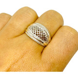  Anillo Panal Bombe Calado Plata 925 Ideal Mujer Novi Ao 401