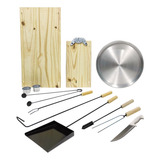 Set Parrillero Asador Kit X12 Piezas Garantía Oferta Set