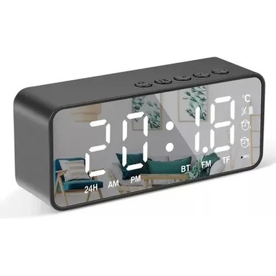 Marca Glowlin® Reloj Despertador Digital Adornos Radio Y Altavoz Bluetooth | MercadoLibre