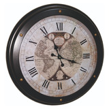 Reloj  Fondo Mapamundi  60 Cms.