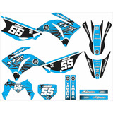 Kit Adesivo Trilha Gráfico Yamaha Xtz 250 Lander Azul Preto