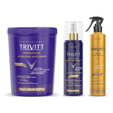 Kit Trivitt 3pc= Hidratação Matiz+ Fluido Escova Mat+fluido