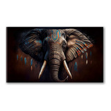  Cuadro Moderno Elefante Boho Canvas Grueso 100x57cm