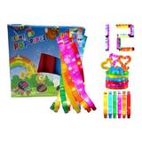 10 Tubos Tubo Pop Its Con Luces Led Juego Diversion 