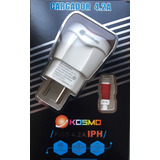 Cargador Celular Compatible Con iPhone Rápido 4.2 Amp Kosmo