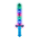Brinquedo Espada Pixel Minecraft 58cm Som E Luz - Azul Nº18