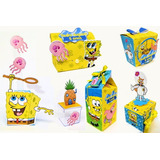 Kit Imprimible Cajitas Bob Esponja