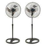 2 Ventiladores De Pedestal Myfresh De 18'' Metalico 110w