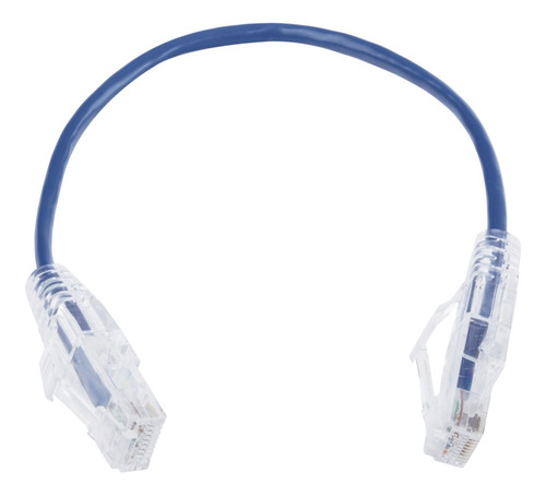 Cable De Parcheo Slim Utp Cat6 20 Cm Azul Diámetro Reducido