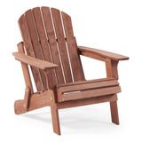 Silla Adirondack Plegable De Madera Para Exteriores De Gran