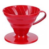 Cafetera V60-02 Roja Hario De Acrílico  