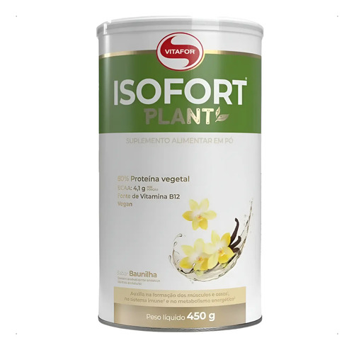 Vitafor | Whey Isofort Plant Pote 450g | Nutrição Vegana | Frete grátis