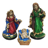 Presepio Natalino Italiano 20cm Enfeite 3 Peças Gesso