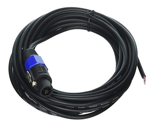 Sísmica De Audio Sprw25, 25 Pies Raw Cable A Speakon Cable