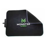 Mouse Pad Gamer Luz Led Rgb Monster Game Speed 35x25cm Pa351