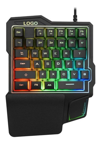 Mini Teclado Gamer Una Mano Con Led Usb 2.0 Mac Windows 7 Xp