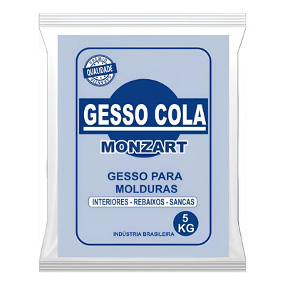 Gesso Cola Molduras, Sancas, Drywall, Acabamentos 5kg | Frete grátis