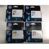 Paq 4 Pzas Cartucho Hp 711 Neg Cz133a 80 Ml /cyan/mag/yellow