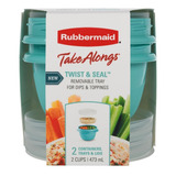 Contenedor Tapers Rubbermaid 473ml Pack X2 Unidades