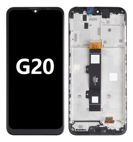 Para Motorola G20 Xt2128 Tela Display Frontal Lcd Aro Ori