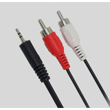 Cable 2x1 Audio / 1 Plug 3.5 Mm A 2 Rca / 1.5 Metros