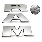 Emblema Letras Cromadas Para Parrilla Dodge Ram 2019-2021