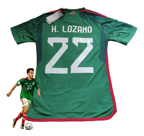 Jersey México Mundial 2022 Firmada Hirving Chucky Lozano